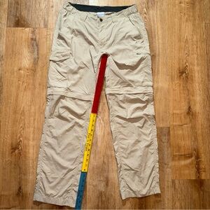 Columbia Omni-like Convertible Cargo Pants Mens 34x32 Zip-Off Hiking Shorts VTG